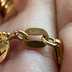 14k Logan Hollowell ball chain.